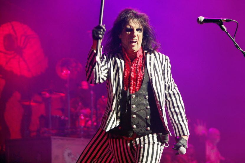 Rock singer Alice Cooper performs, on Wednesday, Aug. 24, 2016, at Verizon Theatre in Grand...