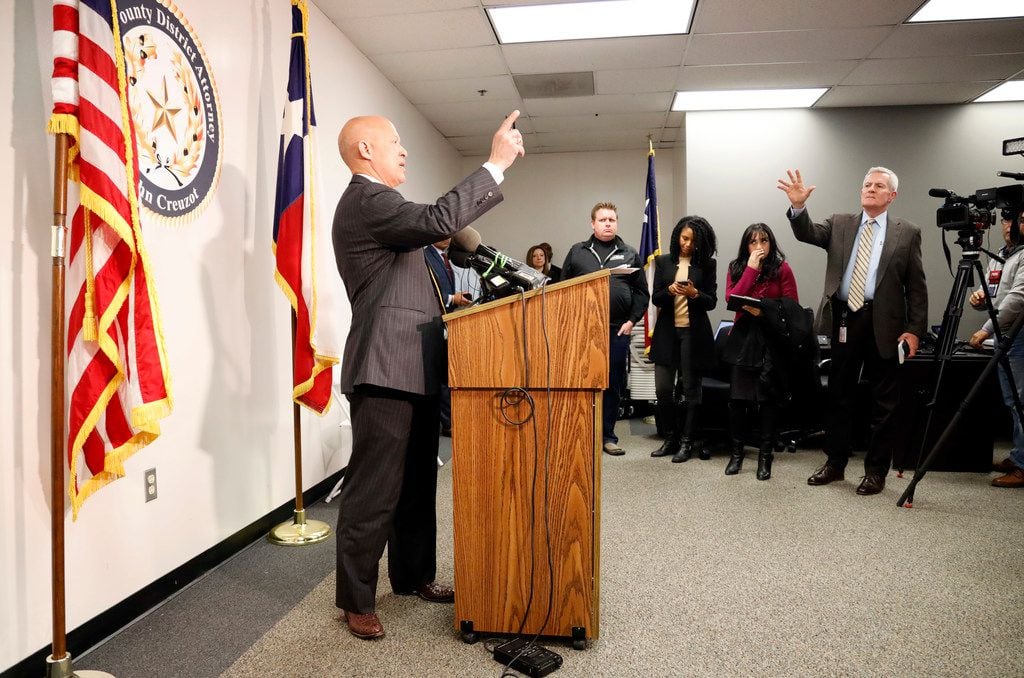 District Attorney John Creuzot took only two questions from the press at the end of his...