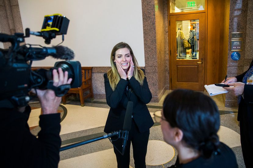 Eve Wiley, shown after she testified to a Senate panel in April, says she learned last year...