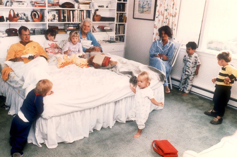 1987: Vice President George H.W. Bush and his wife Barbara are joined in their bedroom by...