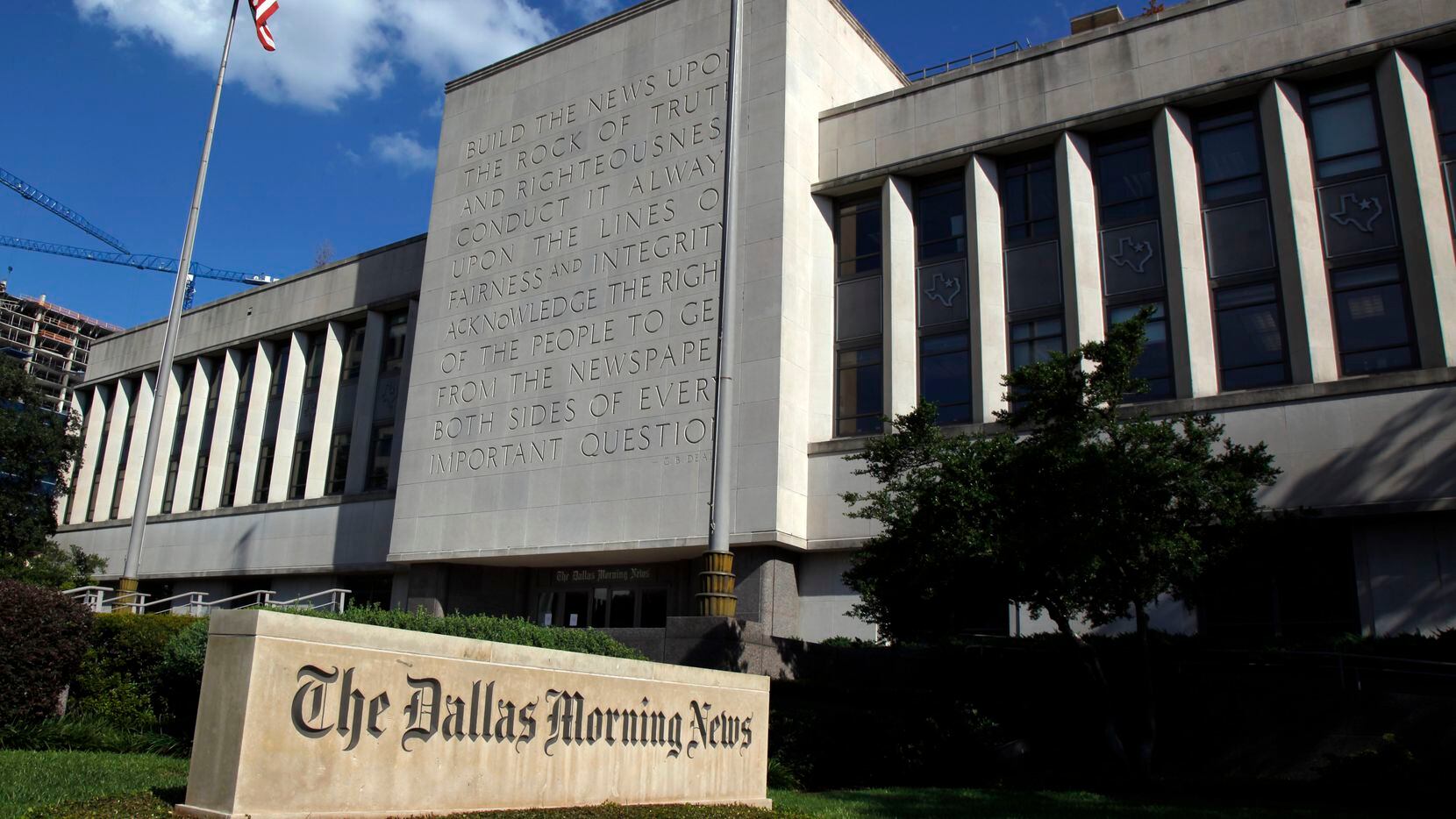 The Dallas Morning News building on Young Street is selling to KDC and Hoque Global.