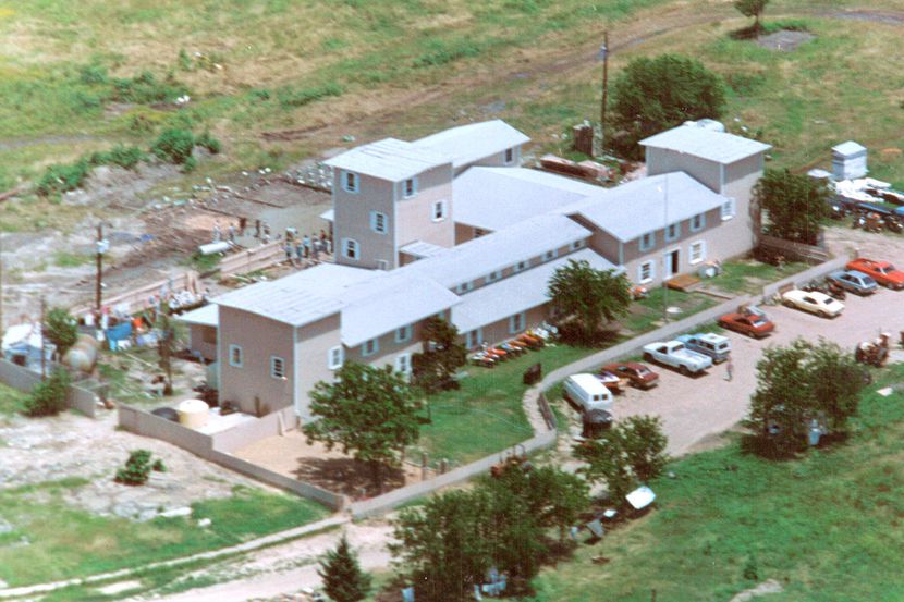 The Branch Davidian compound in Waco before the standoff began.