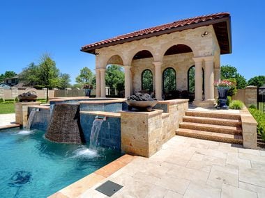 Take a look at the cabana on the property of 5513 Montclair Drive in Colleyville, TX.
