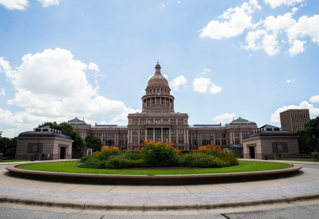 The north side of the Texas capitol building on Wednesday, July 19,  in Austin, Texas.