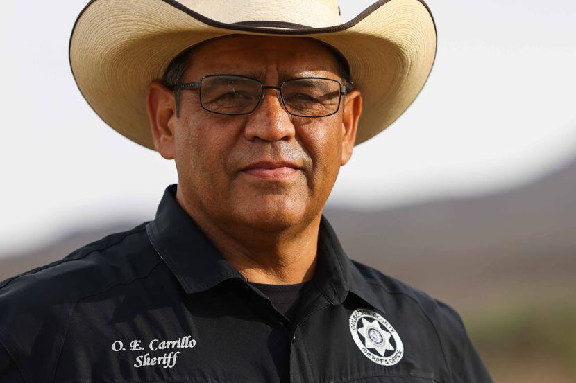 Culberson County Sheriff Oscar Carrillo poses for a portrait in 2021. Carrillo says he will...