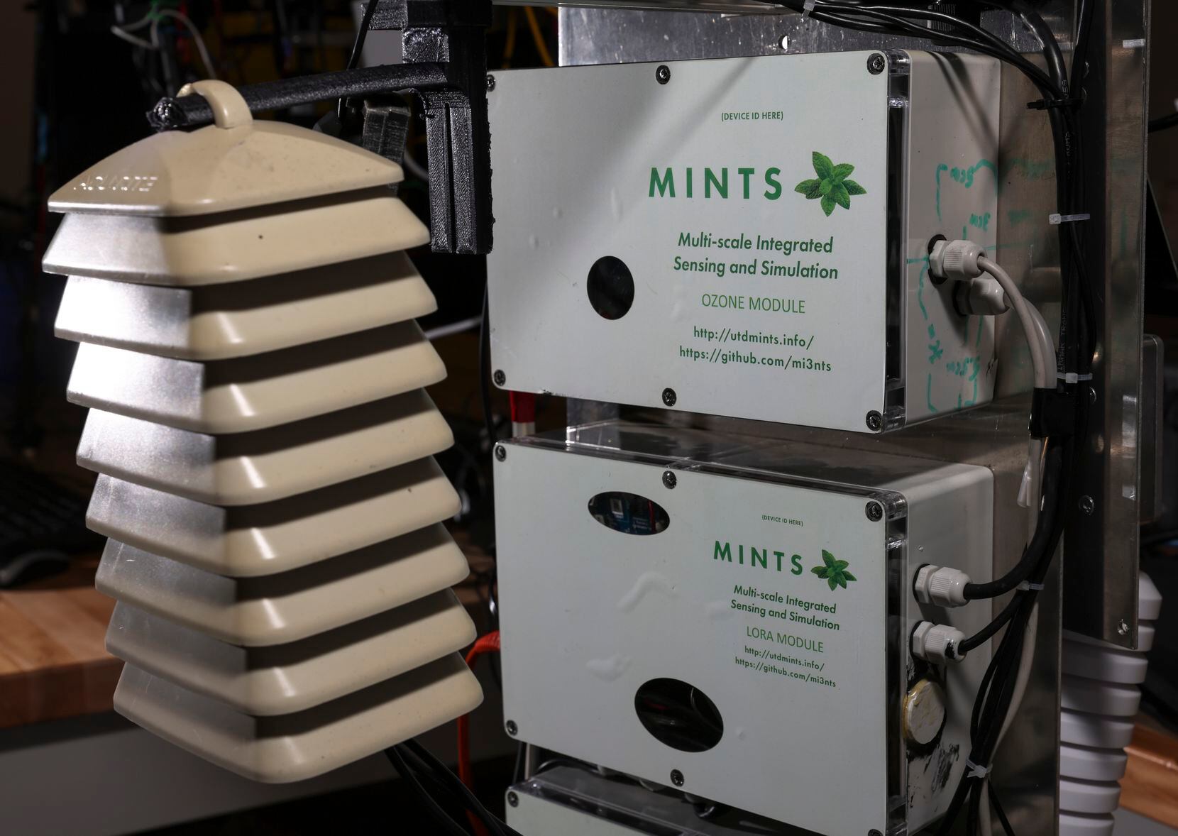 An air reader sits in the MINTS lab, Tuesday, July 5, 2022 at University of Texas at Dallas...