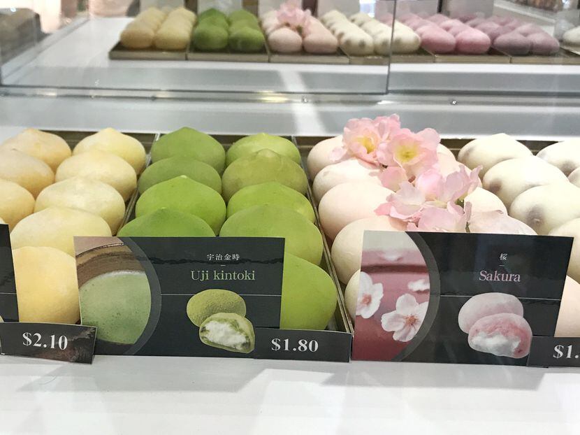 Mochi ice cream on display at J. Sweets in Mitsuwa Marketplace