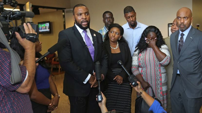 Attorney Lee Merritt spoke at a news conference with Jordan Edwards' family last year after...