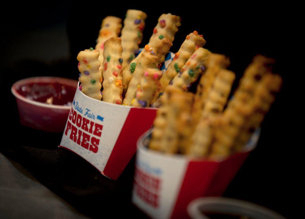 Fried Cookie Fries, which won "Most Creative" during the 2016 Big Tex Choice Awards Sunday, August 28, 2016 at Fair Park in Dallas. The annual event, held ahead of the State Fair of Texas, recognizes the best fried foods entered into consideration for sale at the fair. (G.J. McCarthy/The Dallas Morning News)