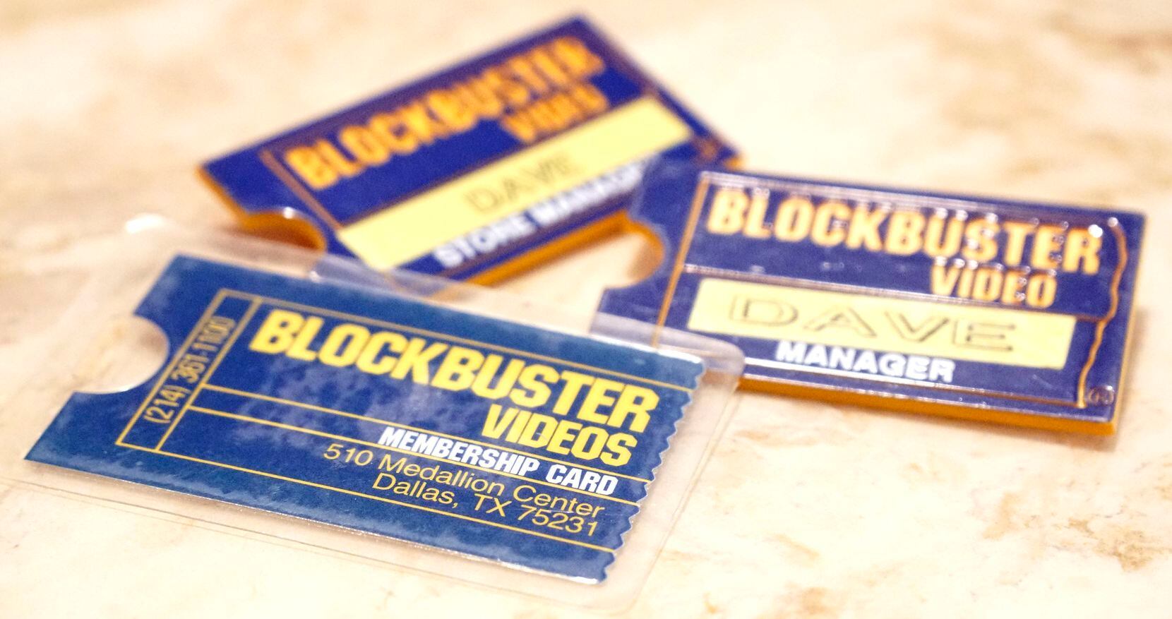 Blockbuster employee Dave Carrera has an assortment of memorabilia, as well as his...