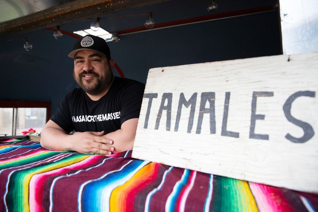 John Hernandez of Casa Masa hosts a tamale popup on National Tamale Day in the Bishop Arts...