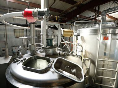 The Brew House where the brew process starts at Legal Draft Beer Co. in Arlington, Texas...