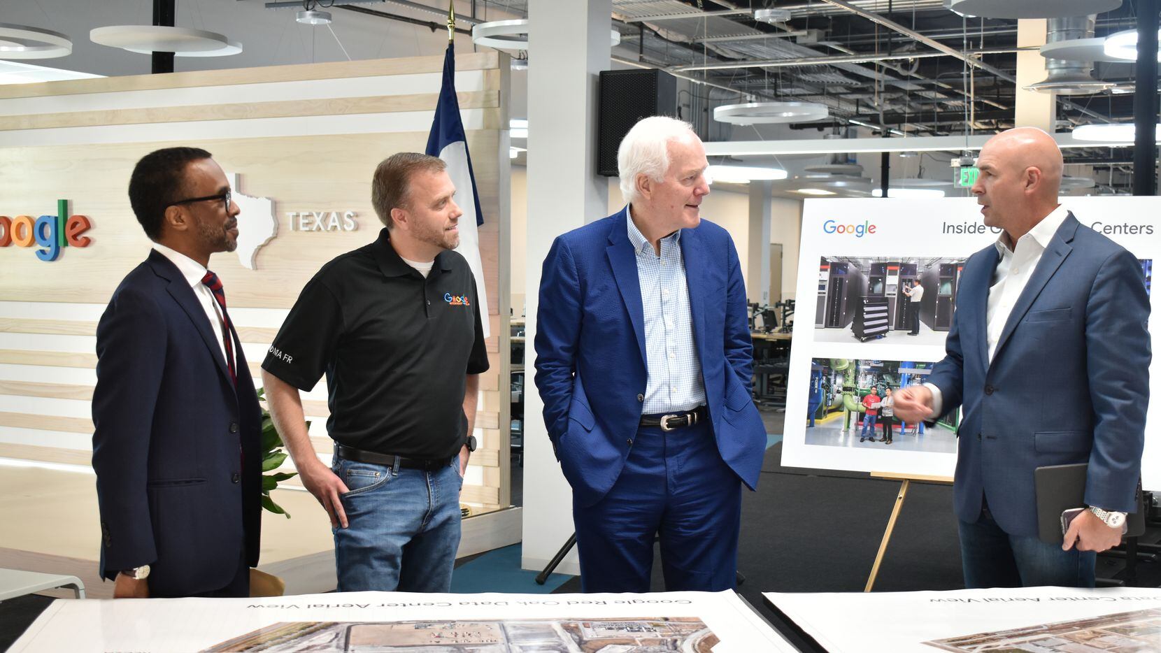 Sen. John Cornyn, R-Texas, and others meet with Google officials at The Shops in RedBird in...