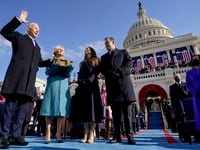 FILE - Joe Biden is sworn in as the 46th president of the United States by Chief Justice...