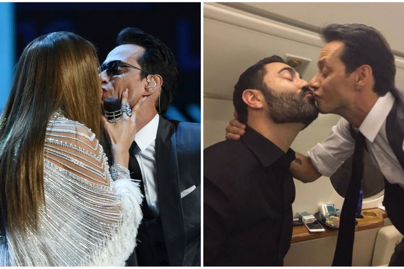Tras su beso con su Jennifer Lopez en los Latin Grammy, Marc creó #ElBesoEffect y besa a más...