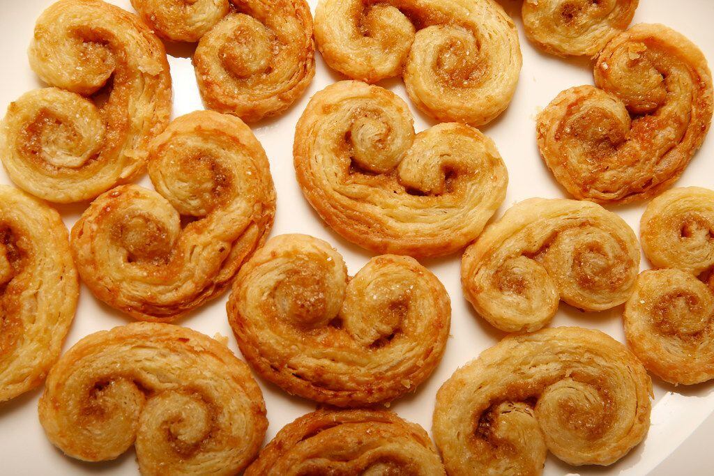 Palmiers made out of homemade puff pastry