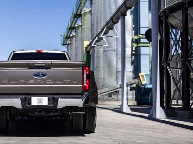 The redesigned 2023 Ford Super Duty F-series pickup truck. This is the F-350.
Available...