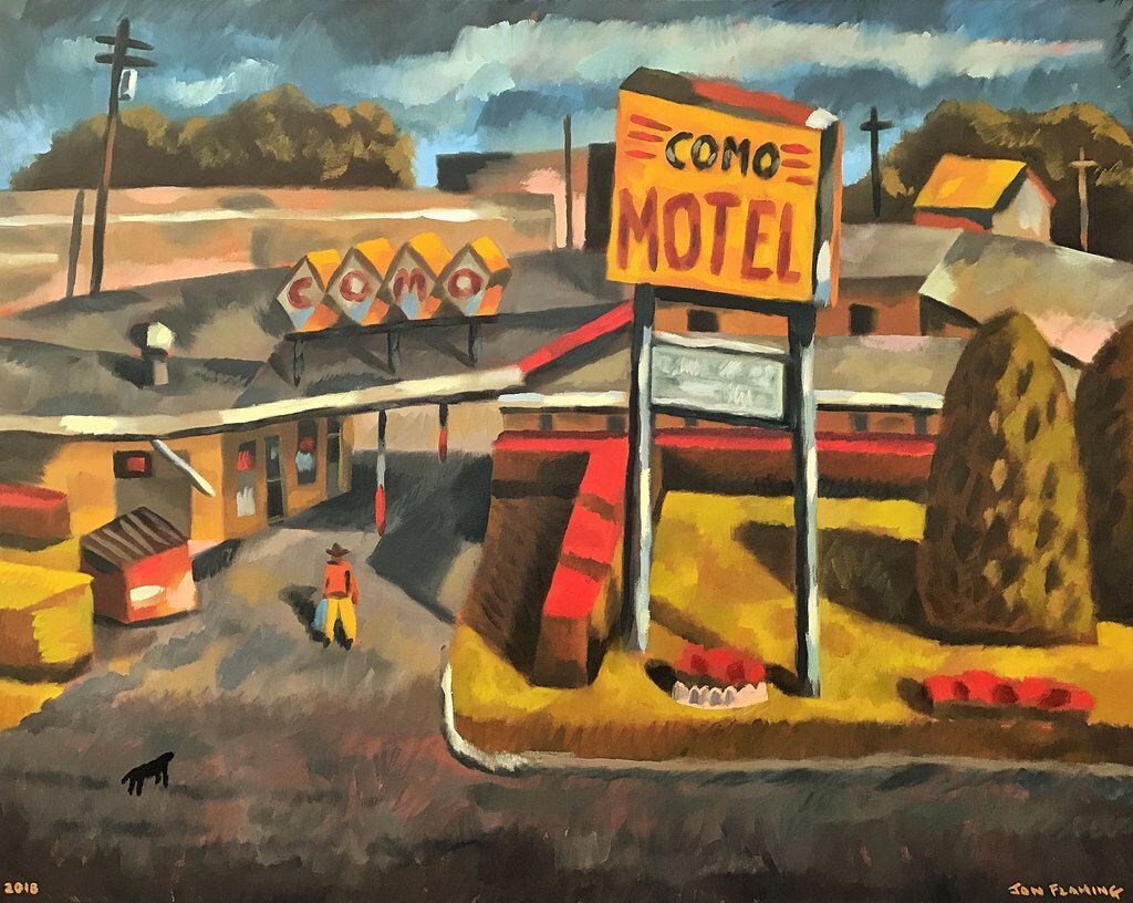 The Como Motel - Richardson, Texas, 48 x 60 inches, oil on canvas, 2018