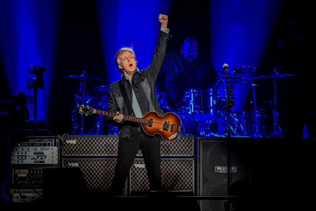 British musician Paul McCartney performs on November 28, 2018 at the U Arena stadium in...
