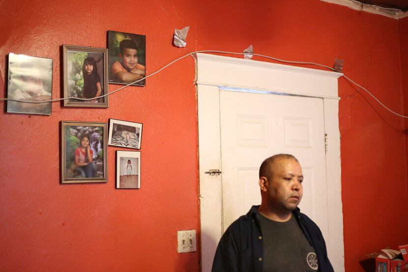 Armando Rivera at his home for 12 years in Commerce, Texas, on Sunday. Pictures of his...