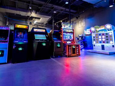 A mix of classic and custom arcade games at Two-Bit Circus at The Shops at Park Lane in...