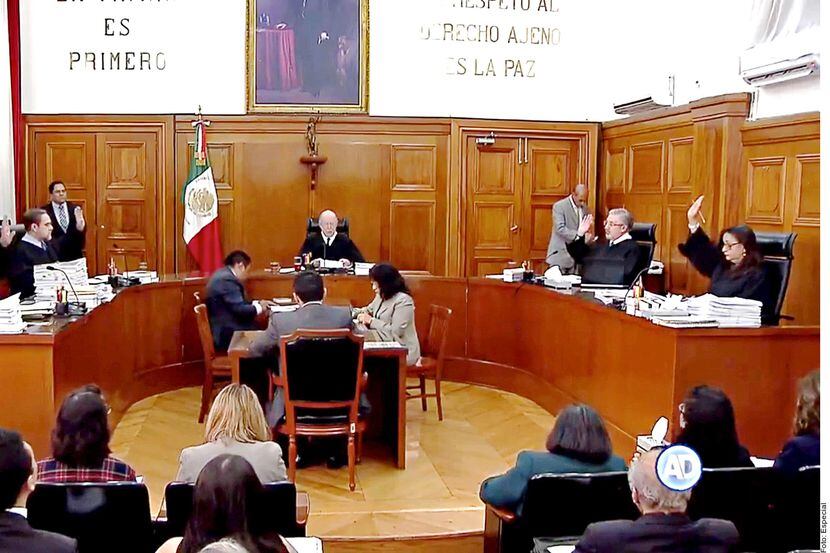 Magistrados de la Suprema Corte durante una sesión judicial (ARCHIVO)