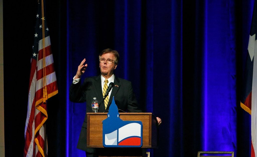 Lt Gov. Dan Patrick address the 53rd Texas Legislative Conference in New Braunfels on...