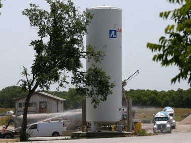 A concrete plant is located near a mobile home community on Wednesday in McKinney.