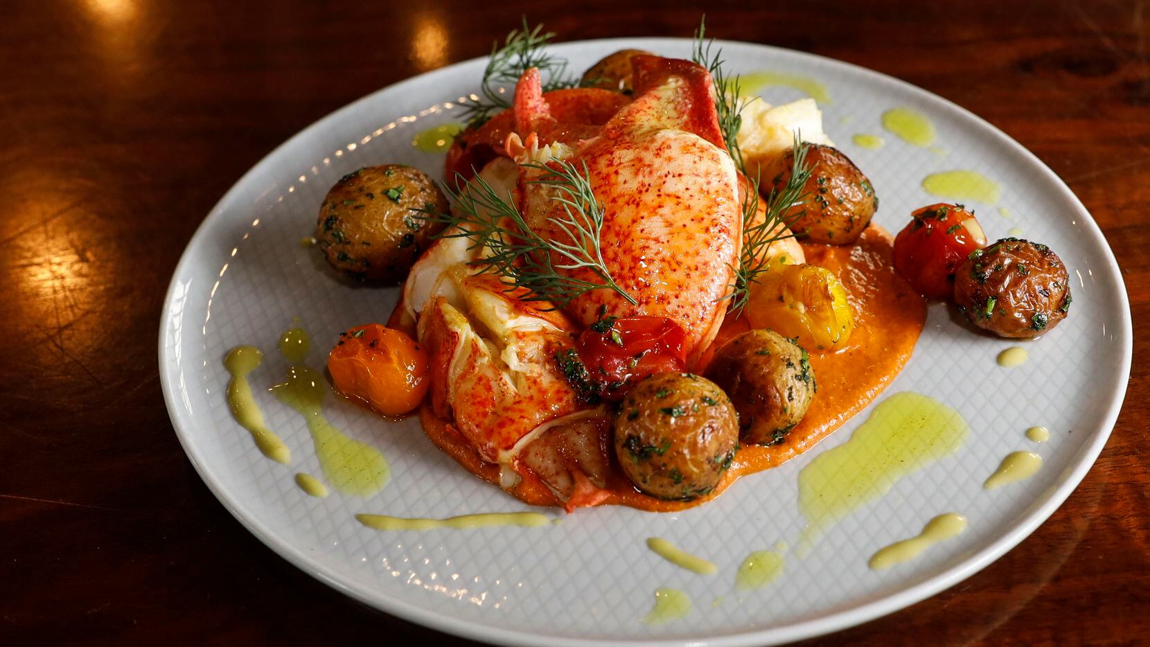 Curry Butter Poached Lobster is a part of Encina's Christmas dine-in special.