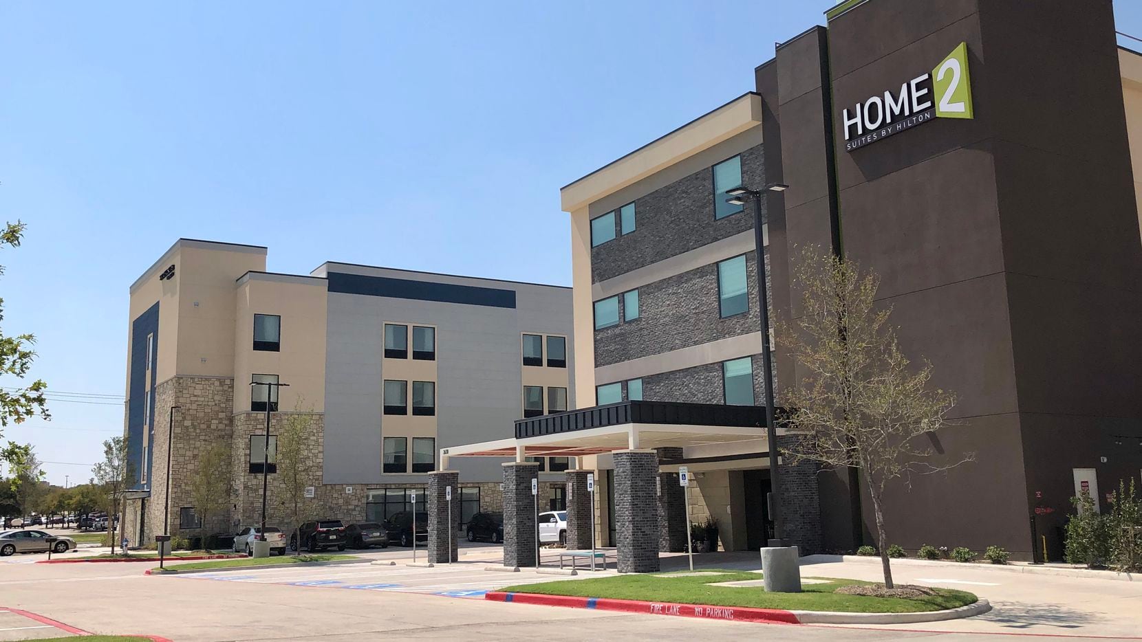 The SpringHill Suites and Home 2 Hilton hotels are on U.S. Highway 75.