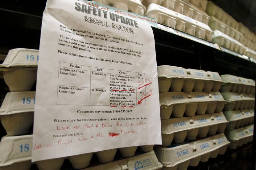 Los huevos enviados desde una granja en Carolina del Norte podrían tener salmonela./AP
