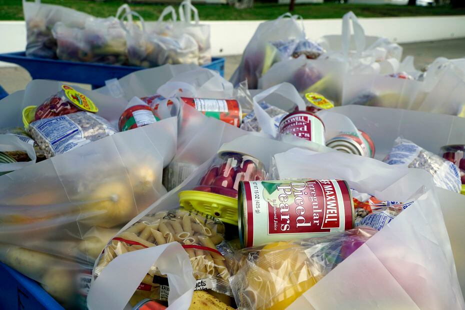 More than 3,000 people facing food insecurity were given produce bags at the food pantry at...