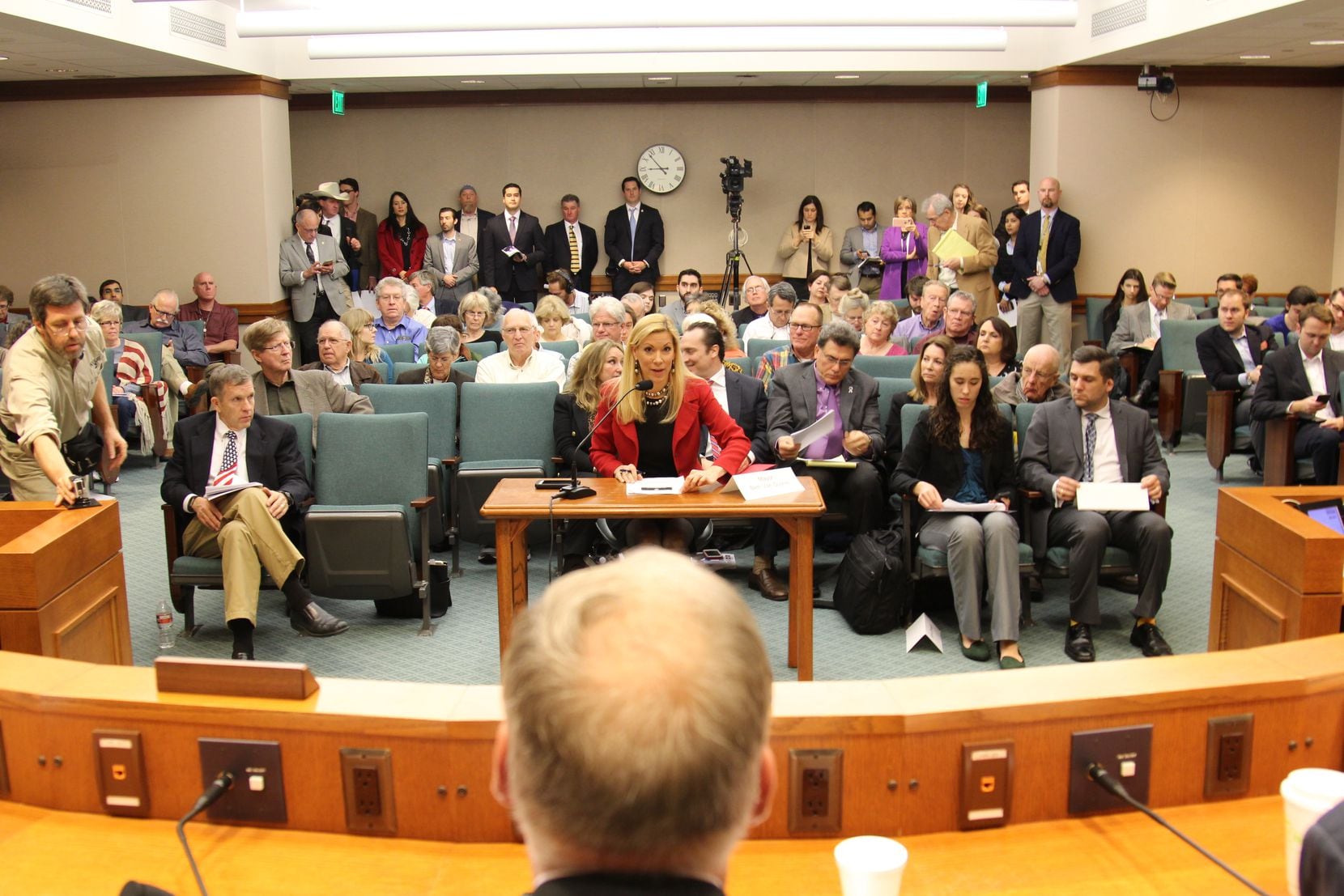 Then-Irving Mayor Beth Van Duyne spoke at the Texas Homeland Security Forum at the Capitol...