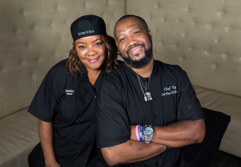 Our Door to Yours owner Denise Harper and her fiance, chef Ty Frazier.
