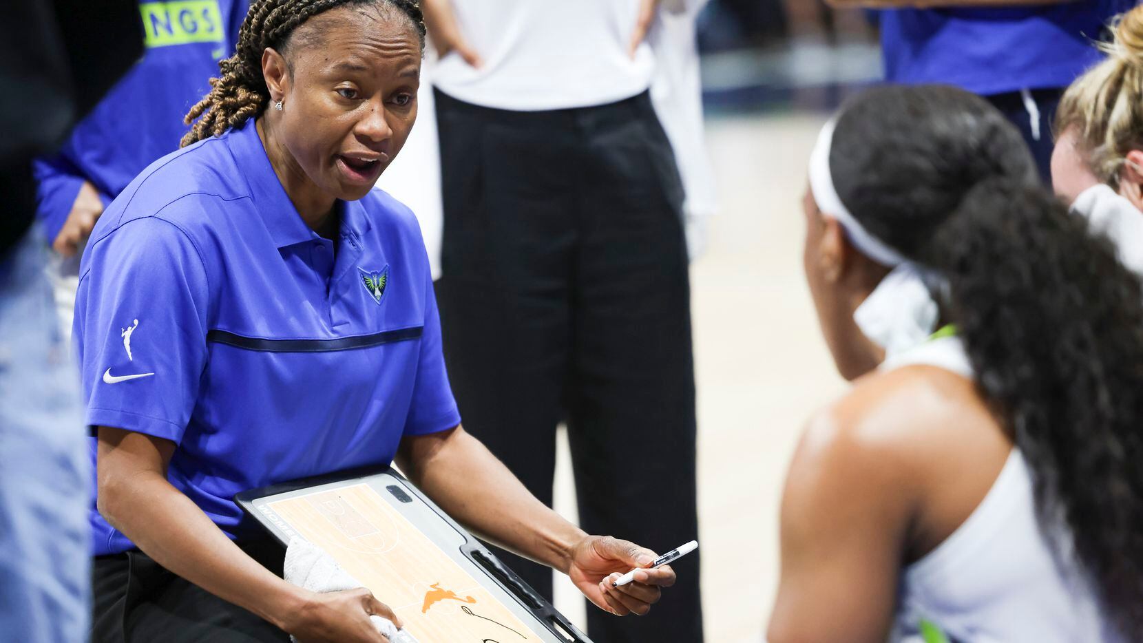Wings coach Vickie Johnson, center Teaira McCowan take home monthly WNBA  honors