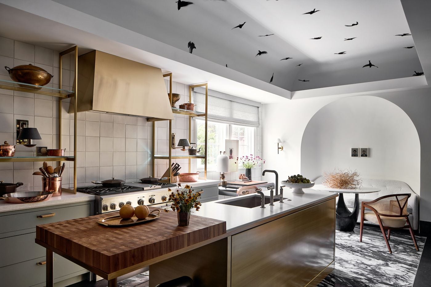 The prep-kitchen at the Kips Bay Decorator Show House Dallas. This room was designed by Chad Dorsey Design.