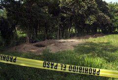 El rancho Diamante en Nopaltepec, Veracruz, México donde en el 2014 dieron con 28 cadáveres....