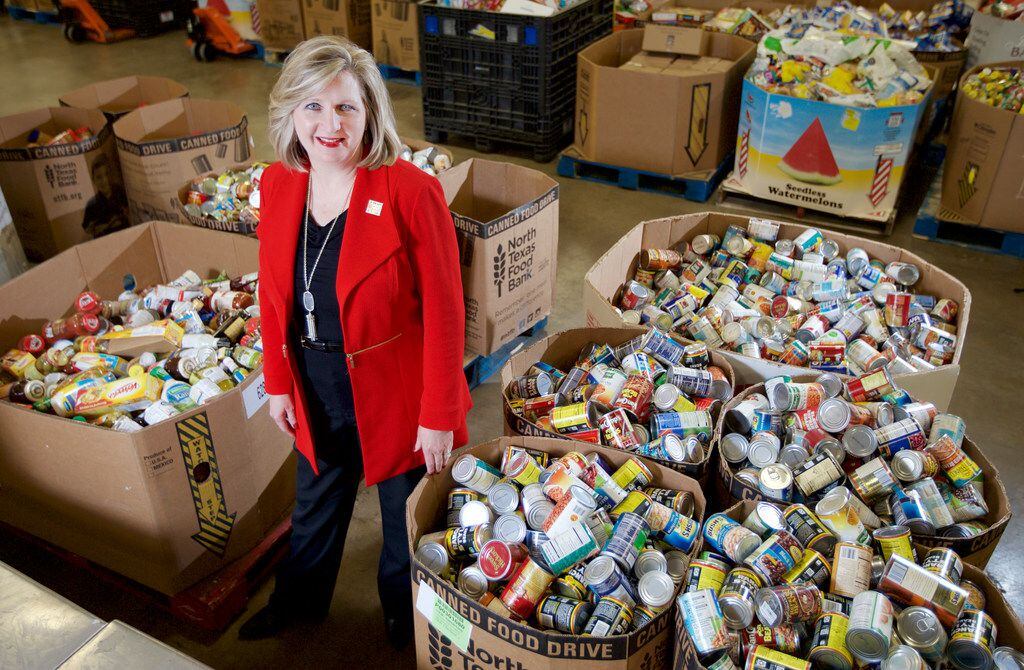 Trisha Cunningham, CEO and President of the North Texas Food Bank poses for a photo at the...