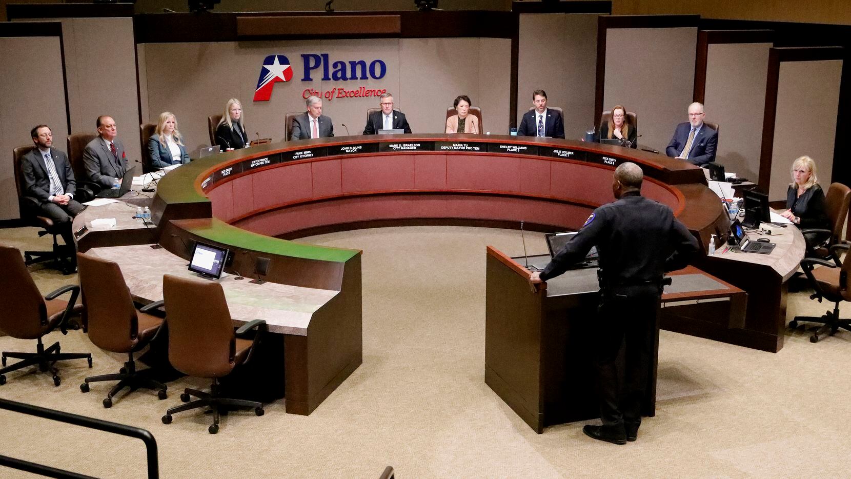 Plano Police Chief Ed Drain gives a report on the investigaton of a short term rental party...