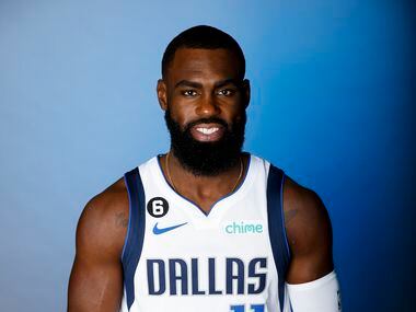 Dallas Mavericks’ Tim Hardaway Jr. is photographed during the media day at American Airlines...