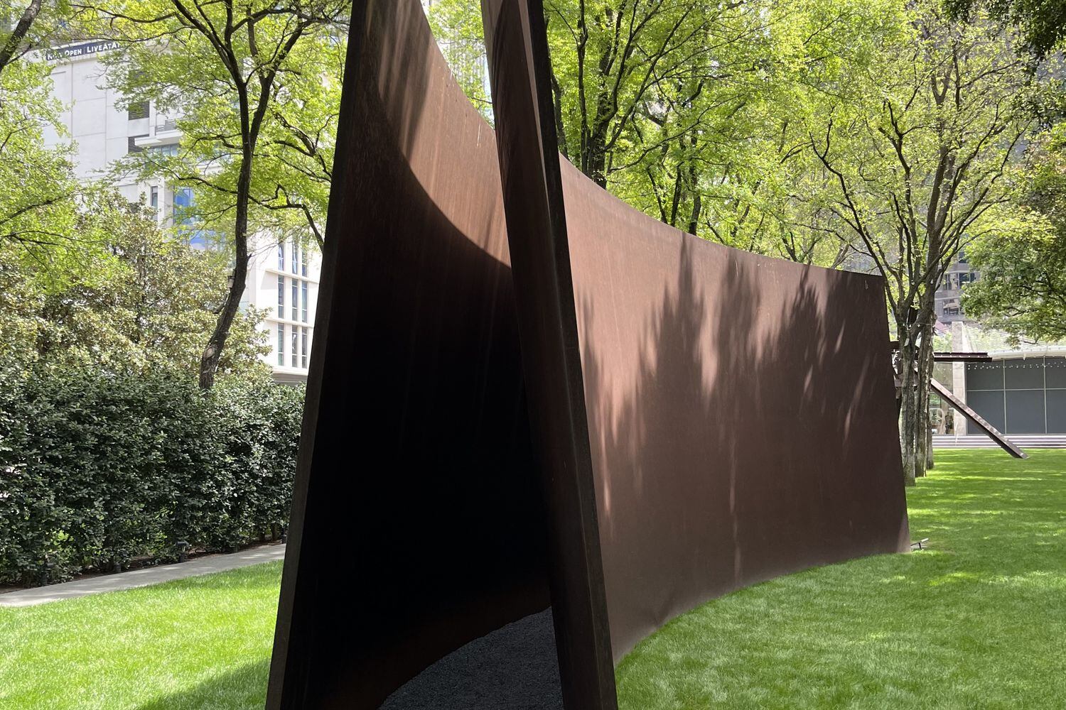 Richard Serra's 1987 'My Curves Are Not Mad,' at the Nasher Sculpture Center.