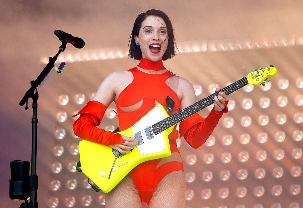 St. Vincent performs at the Boston Calling Music Festival on Saturday, May 26, 2018, in...