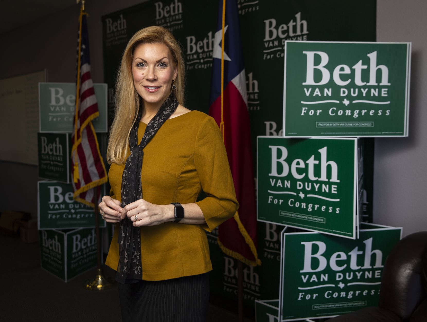 Beth Van Duyne, the former mayor of Irving, who is running for Congressional District 24...