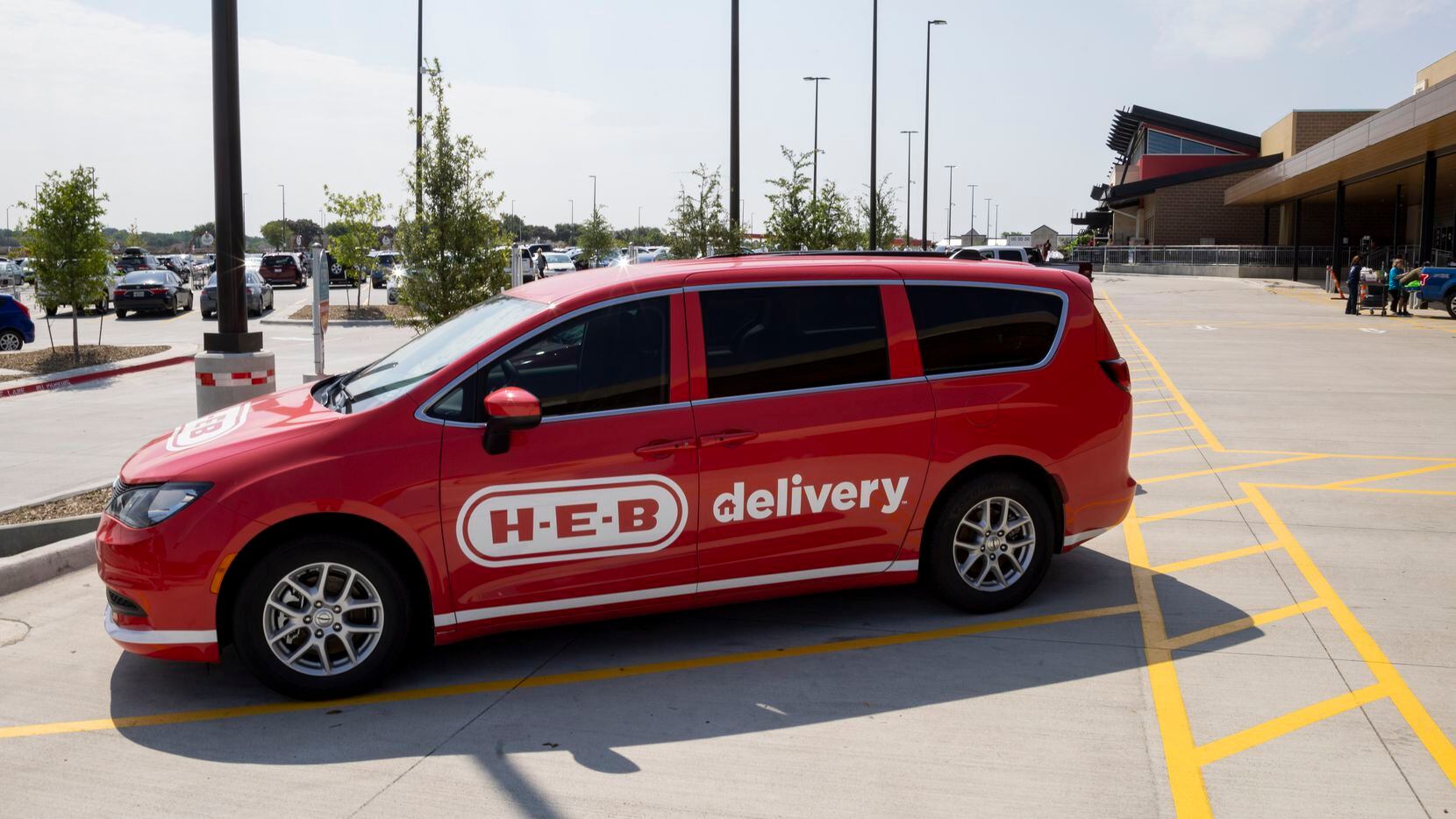 Refrigerated H-E-B delivery vans will be used to deliver goods  from the e-commerce...