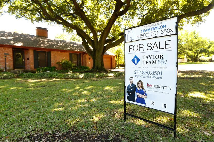 Una casa a la venta en el Norte de Dallas. Los precios de las casas han subido poco en el...