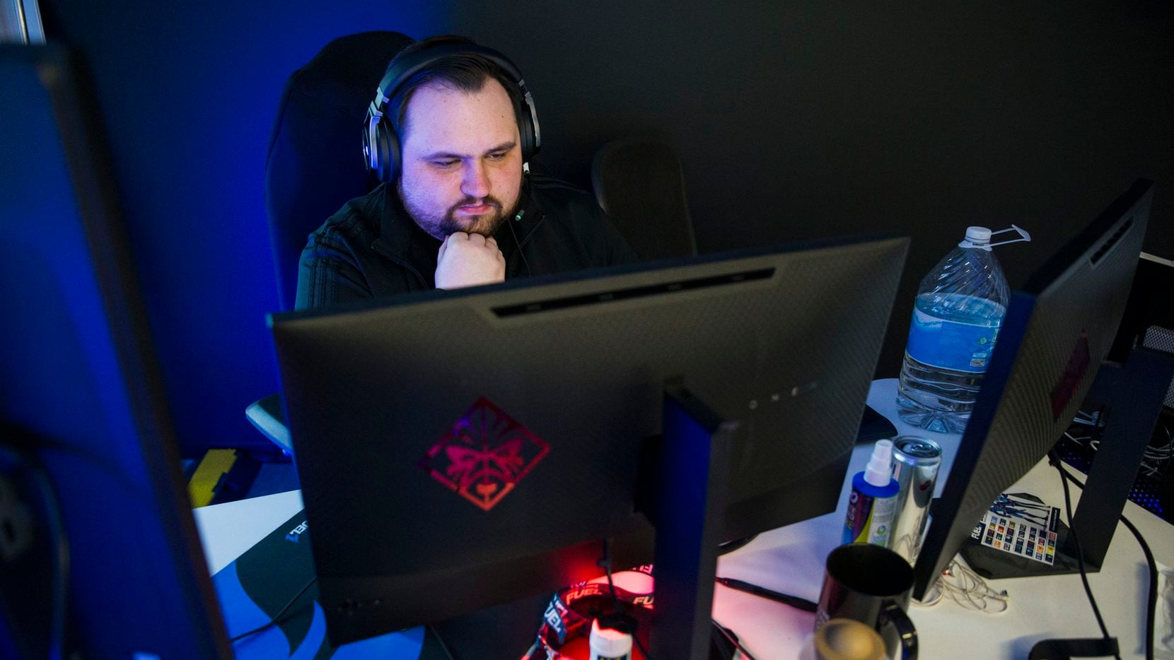 Dallas Fuel Head Coach Aaron "Aero" Atkins practices on Wednesday, January 29, 2020 at Envy...