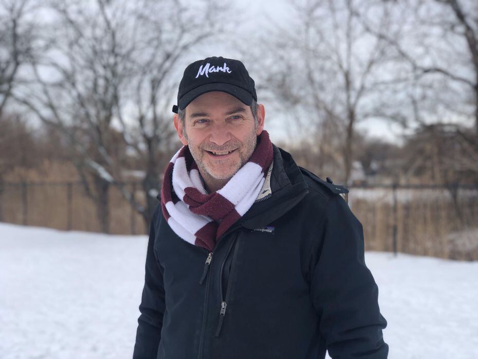 Nick Davis of Nick Davis Productions, producer/director of "Leaving Tracks," is shown in New York wearing a hat from the movie "Mank," about his grandfather Herman Mankiewicz, who co-wrote the legendary film "Citizen Kane" with Orson Welles.