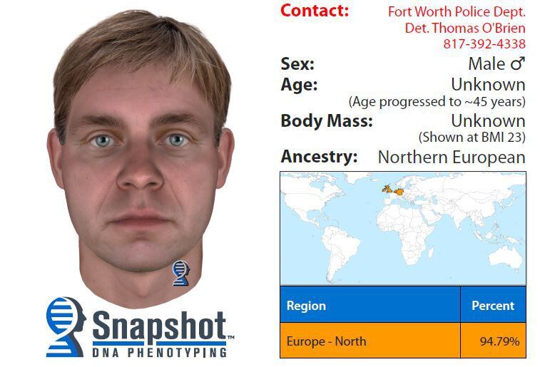A man with sandy blond to light brown dark hair may have looked like this as a 25-year-old,...