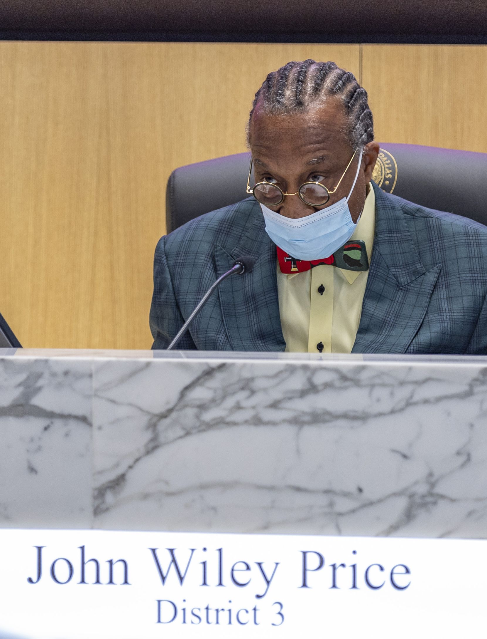 Dallas County Commissioner John Wiley Price, District 3, is seen during the first county...