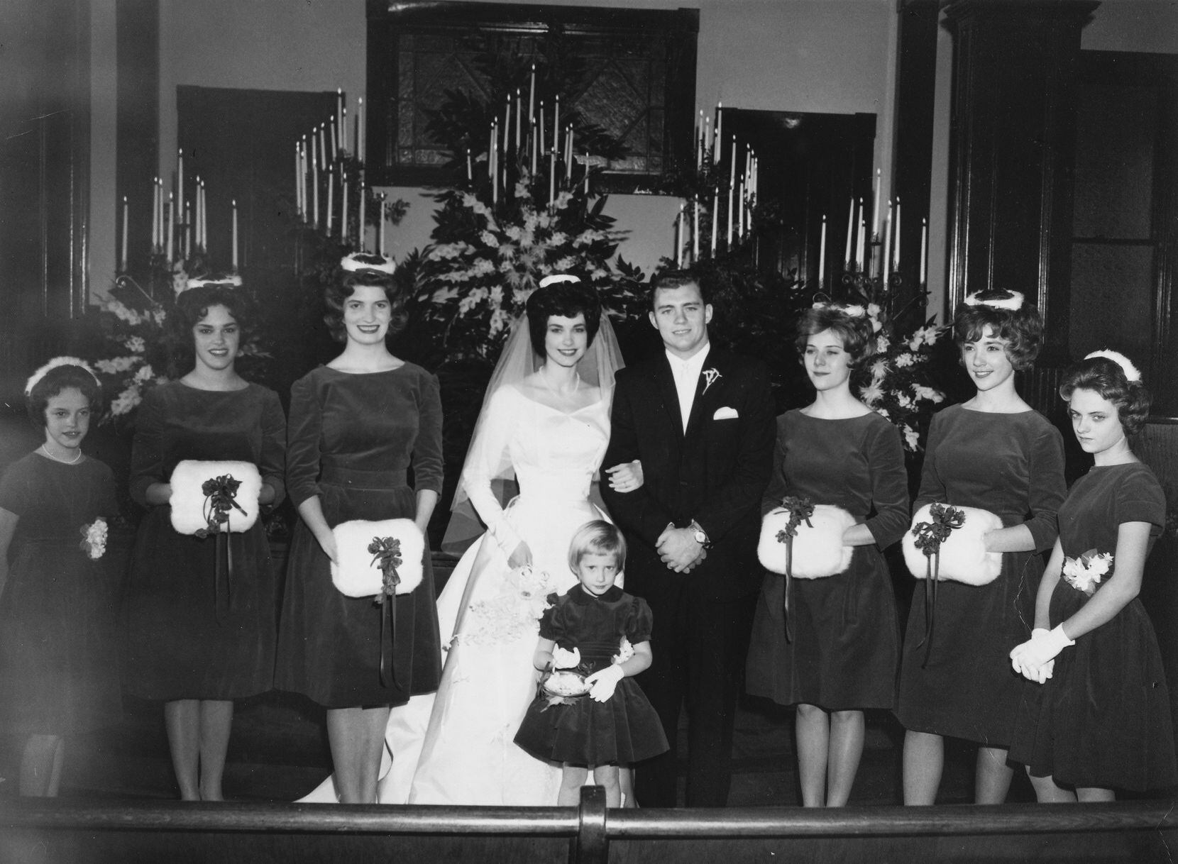 The wedding of Gene and Jerry Jones in 1963. Jerry Jones went to the University of Arkansas...